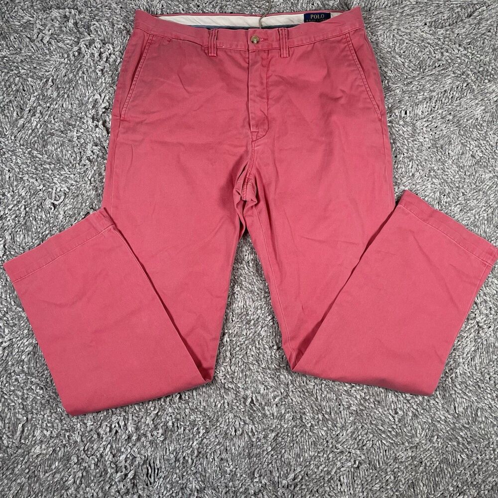 Polo Ralph Lauren Classic Cotton Twill Chino Pants Men’s 34/32 Pink Preppy Golf
